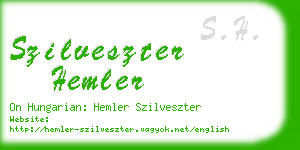 szilveszter hemler business card